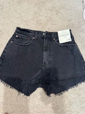 Abercrombie & Fitch Black High-Waist Mom Shorts